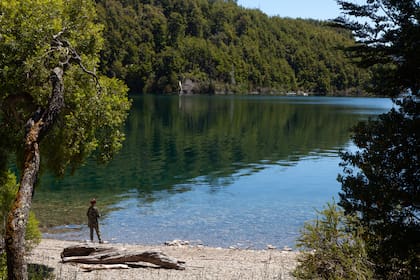 El lago Krügger es uno de los sitios ideales para la pesca con mosca.