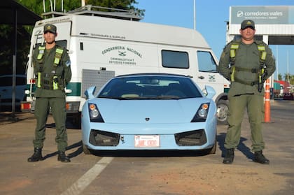 El Lamborghini de patente paraguaya secuestrado en Chaco