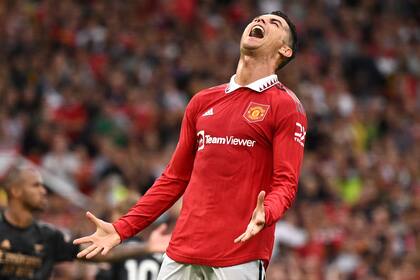 El lamento de Cristiano Ronaldo durante un partido con Manchester United; el portugués sigue siendo el futbolista más buscado por las marcas y cobra cerca de US$ 60 millones por parte de sus sponsors