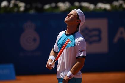 El lamento de Diego Schwartzman en Barcelona, la semana pasada