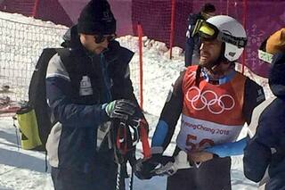 El abanderado argentino se rompió ligamentos tras una caída en slalom gigante