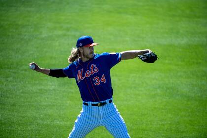 El lanzador de los Mets de Nueva York Noah Syndergaard 