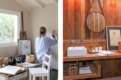 El lapacho, también presente en el baño.