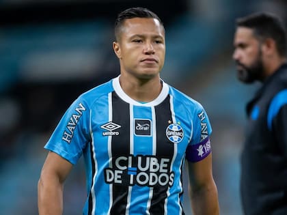 El lateral Marlon durante uno de los últimos partidos que disputó junto a Gremio