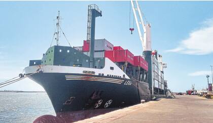 El Lena, de Maersk, ingresó por primera vez al puerto marplatense