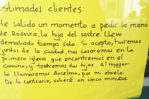 Llegó al restaurante, estaba cerrado y vio un insólito cartel en la puerta: “De lo contrario, vuelvo en cinco”