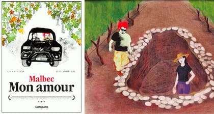 El libro y una de sus ilustraciones