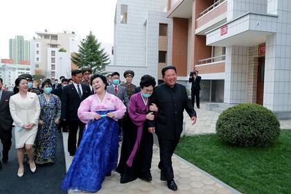 El líder de Corea del Norte, en el acto de inauguración