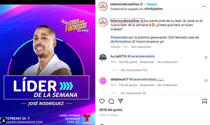 El líder de La Casa de los Famosos