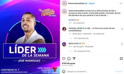 El líder de La casa de los famosos