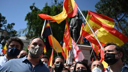 El líder de Vox, Santiago Abascal, en protestas. Foto de GABRIEL BOUYS / AFP. - Foto: AFP
