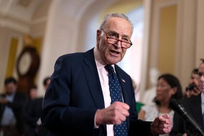 El líder demócrata en el Senado, Chuck Schumer, en el Capitolio. (AP/J. Scott Applewhite)