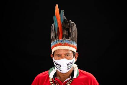 El líder indígena José Augusto, de 48 años, del grupo étnico Miranha