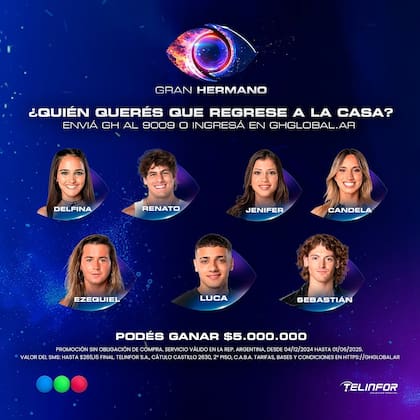 El listado de eliminados que ayer tuvieron la chance de volver a entrar a la casa