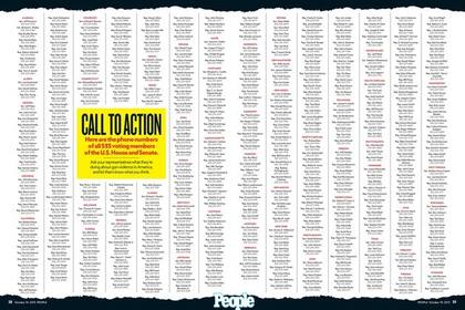 El listado de los 535 miembros de la Cámara de Representantes y el Senado con derecho a voto