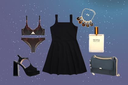 El "little black dress" bien accesorizado, un infaltable en la valija