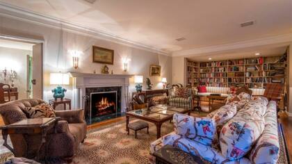 El living de la mansión