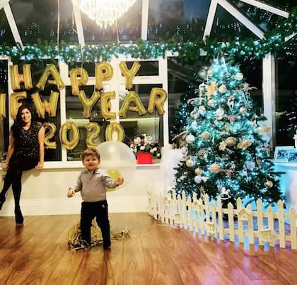 El living de la casa que el arquero tiene en Inglaterra