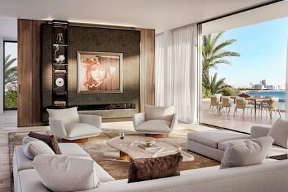 El living de la mansión que quieren comprar David y Victoria Beckham posee un diseño minimalista