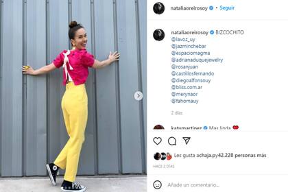 El llamativo look de Natalia (Foto Instagram @nataliaoreirosoy)