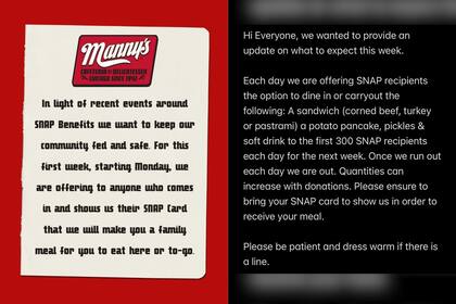 El local de Chicago detalló los horarios y entrega de comida gratis para los titulares de SNAP
