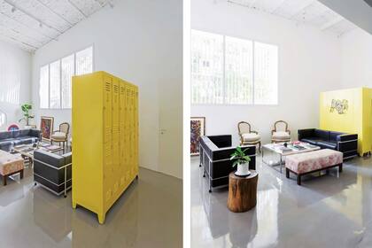 El locker vino del Cottolengo Don Orione y se actualizó con un amarillo vibrante.