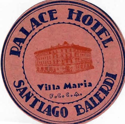 El logo del Palace Hotel, Villa María, Córdoba.