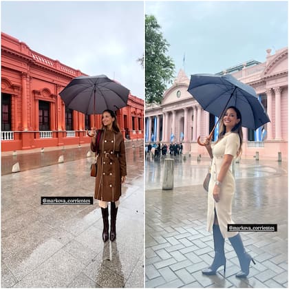 El look elegante que utilizó Sánchez para la ceremonia por el 25 de Mayo como directora del Teatro Vera de Corrientes