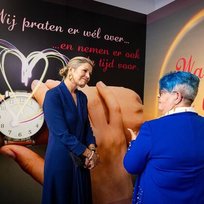 El look total blue de Máxima Zorreguieta (Foto: Instagram @koninklijkhuis)
