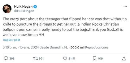 El luchador retirado compartió su hazaña en X y recibió miles de Me Gusta