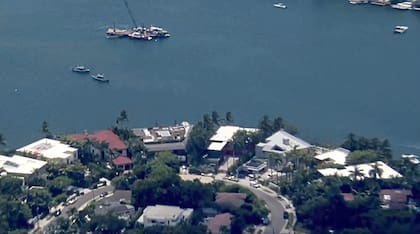 El lugar del accidente náutico frente a la isla Hibiscus.