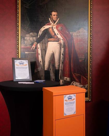 El lugar para que los visitantes le dejen a Amalia sus saludos de cumpleaños.