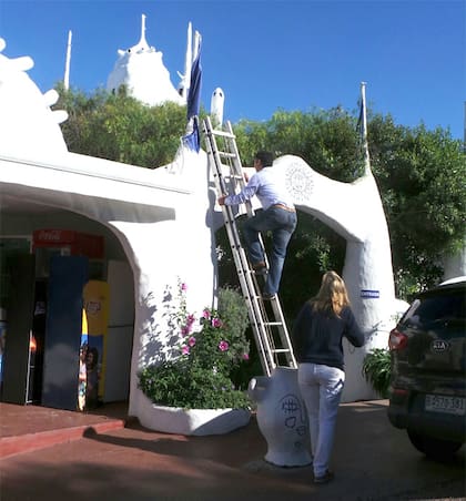 El luto en Casapueblo, esta mañana
