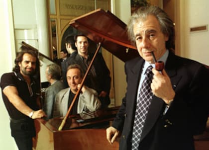 Lalo Schifrin, con tres discípulos: Martín Bianchedi, Osvaldo Montes e Iván Wyszogrod
