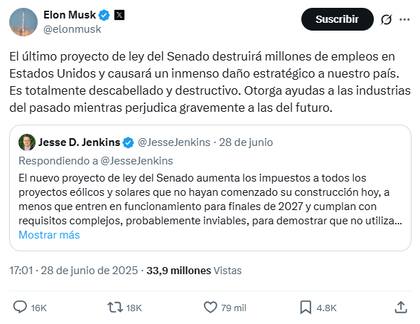 El magnate considera que el paquete de recortes fiscales afectaría el sistema de empleo en EE.UU.