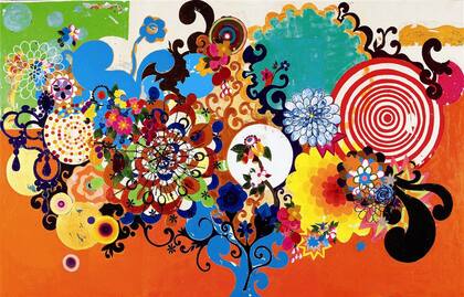 El mago, óleo, acrílico y dorado a la hoja sobre tela, 2001