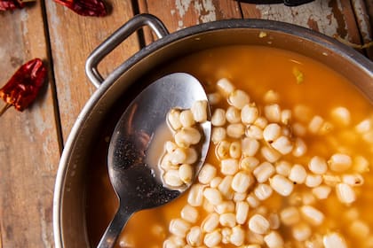 El maíz que se usa para preparar el pozole tradicional mexicano es el cacahuazintle