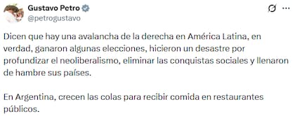 El mandatario colombiano también señaló la mala situación social y económica que atraviesa la Argentina