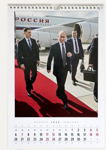 El mandatario ruso, Vladimir Putin, en la nueva edición del calendario que muestra sus fotos