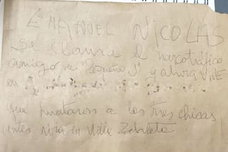 “Mataron a las tres chicas”, el manuscrito que dejaron en una comisaría y ahora analiza la Justicia