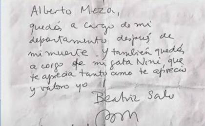 El manuscrito que el encargado del edificio donde vivía Beatriz Sarlo presentó a la justicia en calidad de testamento espera peritaje en los próximos días