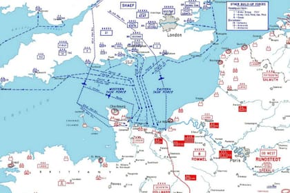 El mapa con los movimientos de la operación