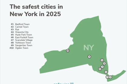 El mapa de ciudades más seguras de Nueva York, según el informe publicado de 2025
