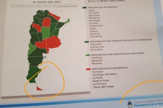 El Gobierno aclaró por qué no se incluyó a las Malvinas en un mapa exhibido en un acto oficial