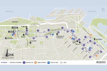 El mapa de la Maratón de Buenos Aires 2025