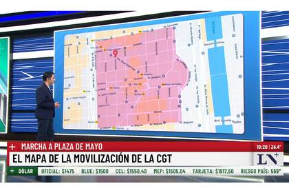 El mapa de la movilización de la CGT