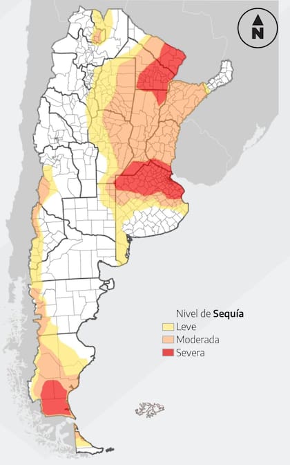 El mapa de la sequía a nivel país