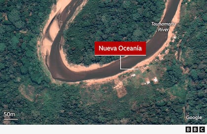 El mapa de la zona en donde está la tribu.