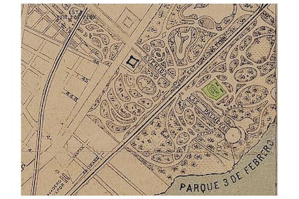 El mapa de la zona en la que los historiadores sitúan los primeros partidos en la Argentina.