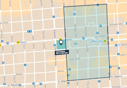 El mapa de las zonas afectadas por la movilización.